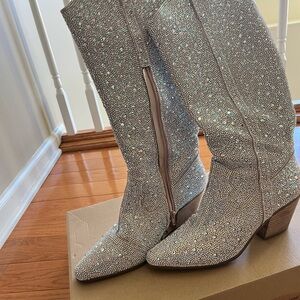 Rhinestone boots. Size 9